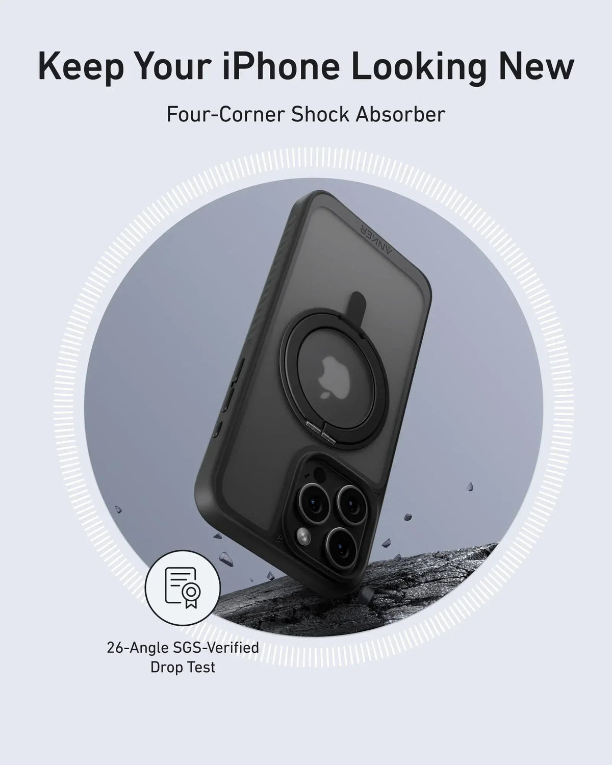 Anker MagGo Magnetic Case with Stand (360° Ring Stand) - Snagva