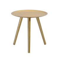Close-up of antique coffee table side table showing smooth finish and storage drawer detail.