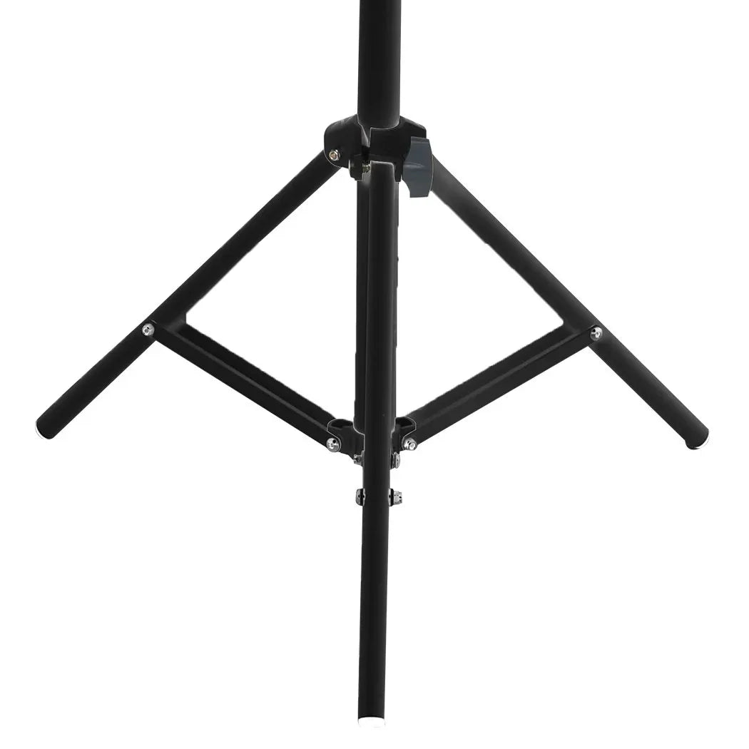 User holding smartphone on LED ring light tripod stand demonstrating ease of use.