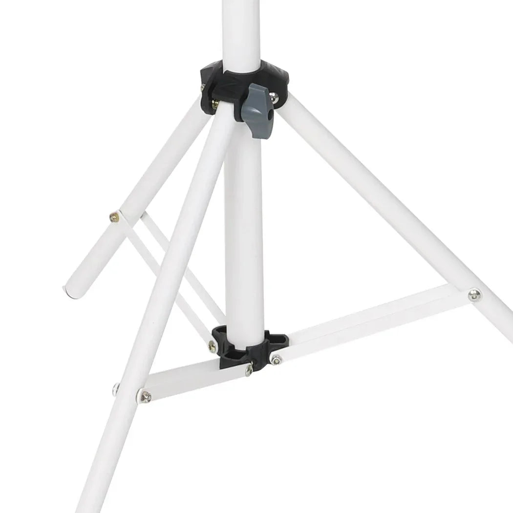 LED ring light rotating 360 degrees on a stable tripod with phone holder attached.