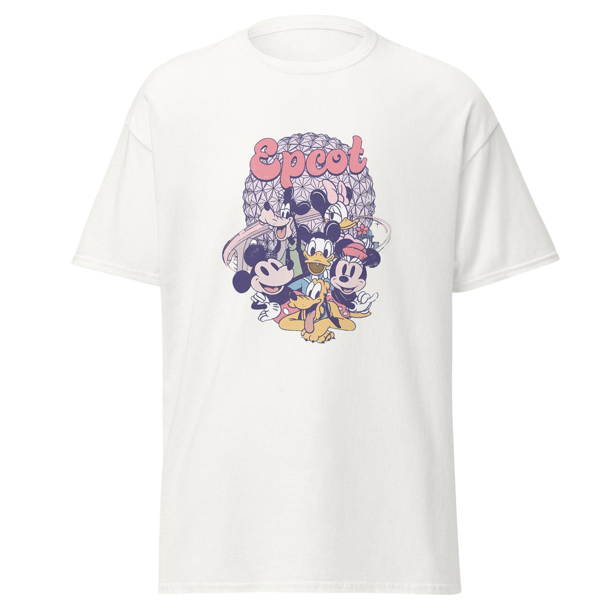 Retro Disney Epcot Mickey Vintage — Bella+Canvas Tee fan art by Snagva