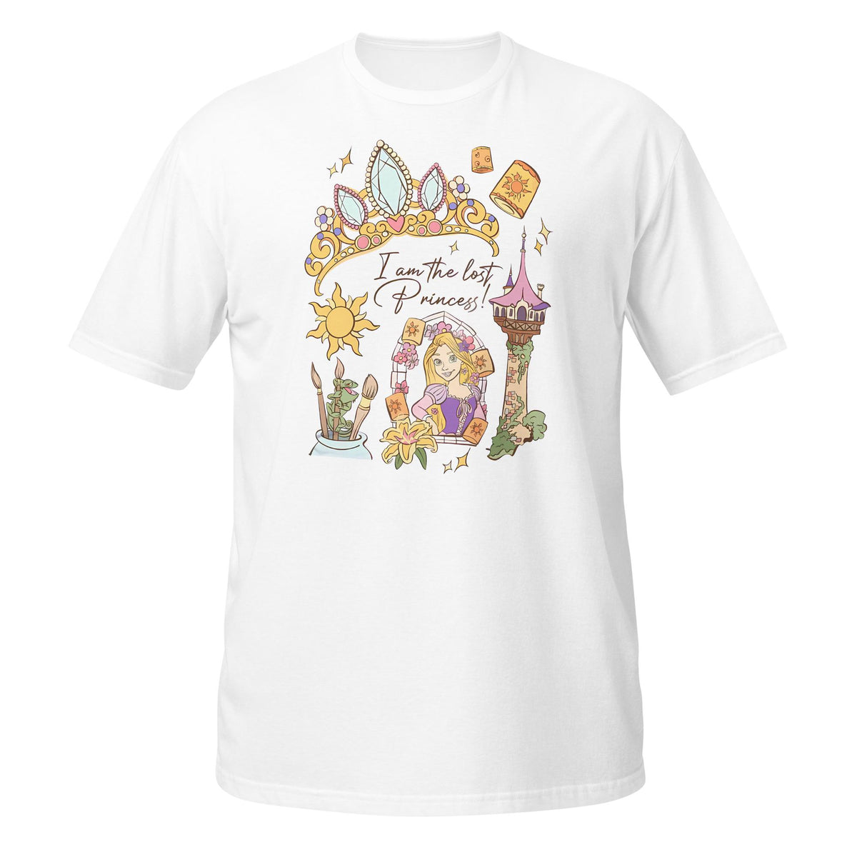 Rapunzel Lost Princess Vintage Disney Tee | Tangled Retro Gr — Gildan Sweatshirt fan art by Snagva