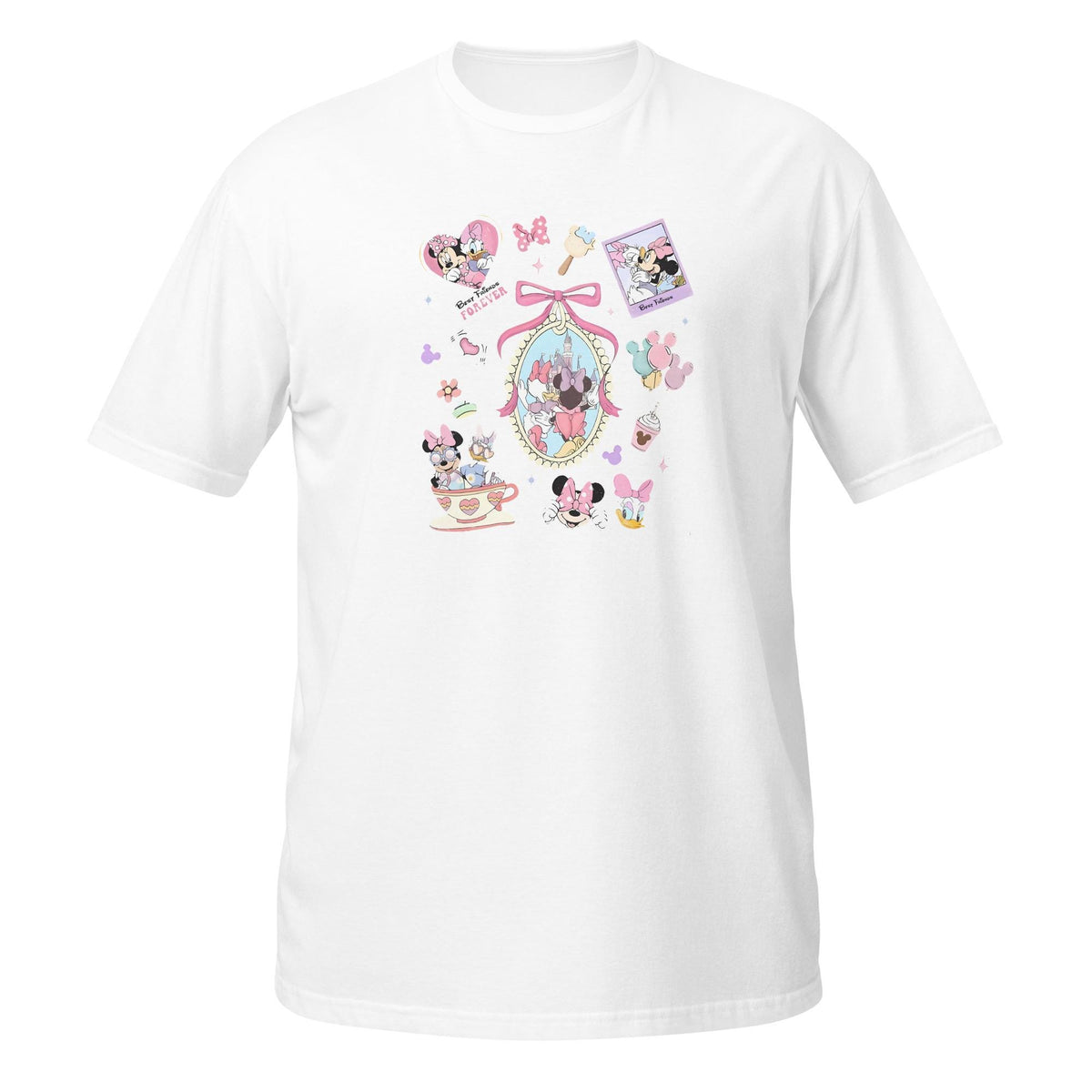 Coquette Minnie and Daisy Bow Vintage Tee | Disney Cute Grap — Comfort Colors Tee fan art by Snagva