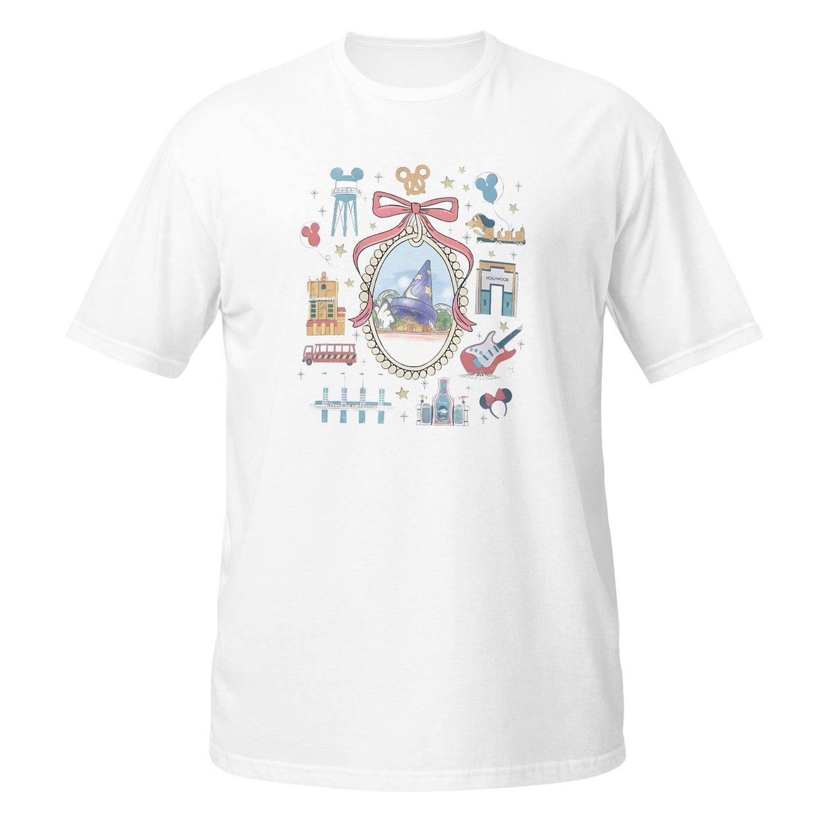 Coquette Hollywood Studios Bow Frame Vintage Tee | Disney Pa — Gildan Hoodie fan art by Snagva
