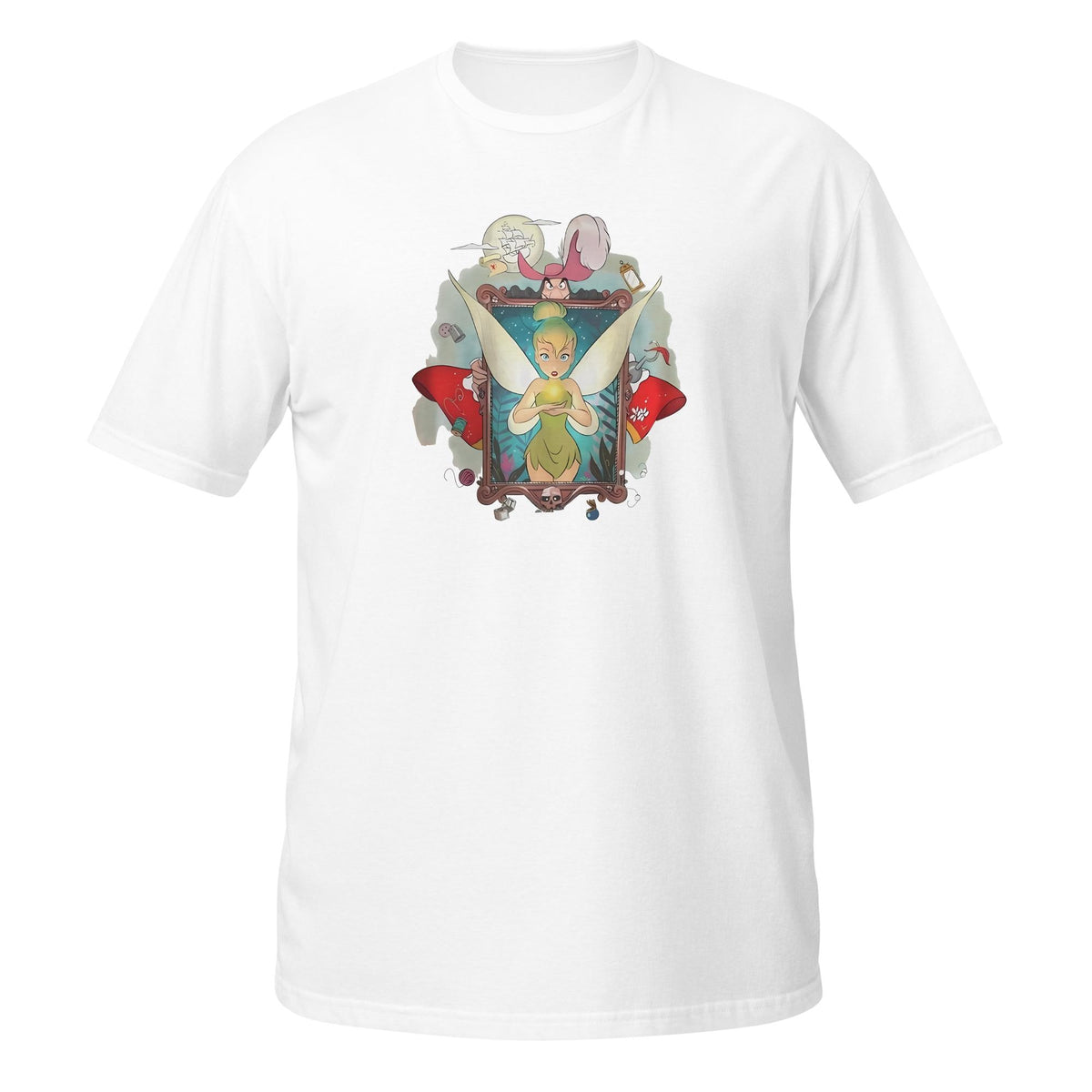 Retro 90s Disney Tinker Bell Vintage Tee | Peter Pan Fairy G — Comfort Colors Tee fan art by Snagva