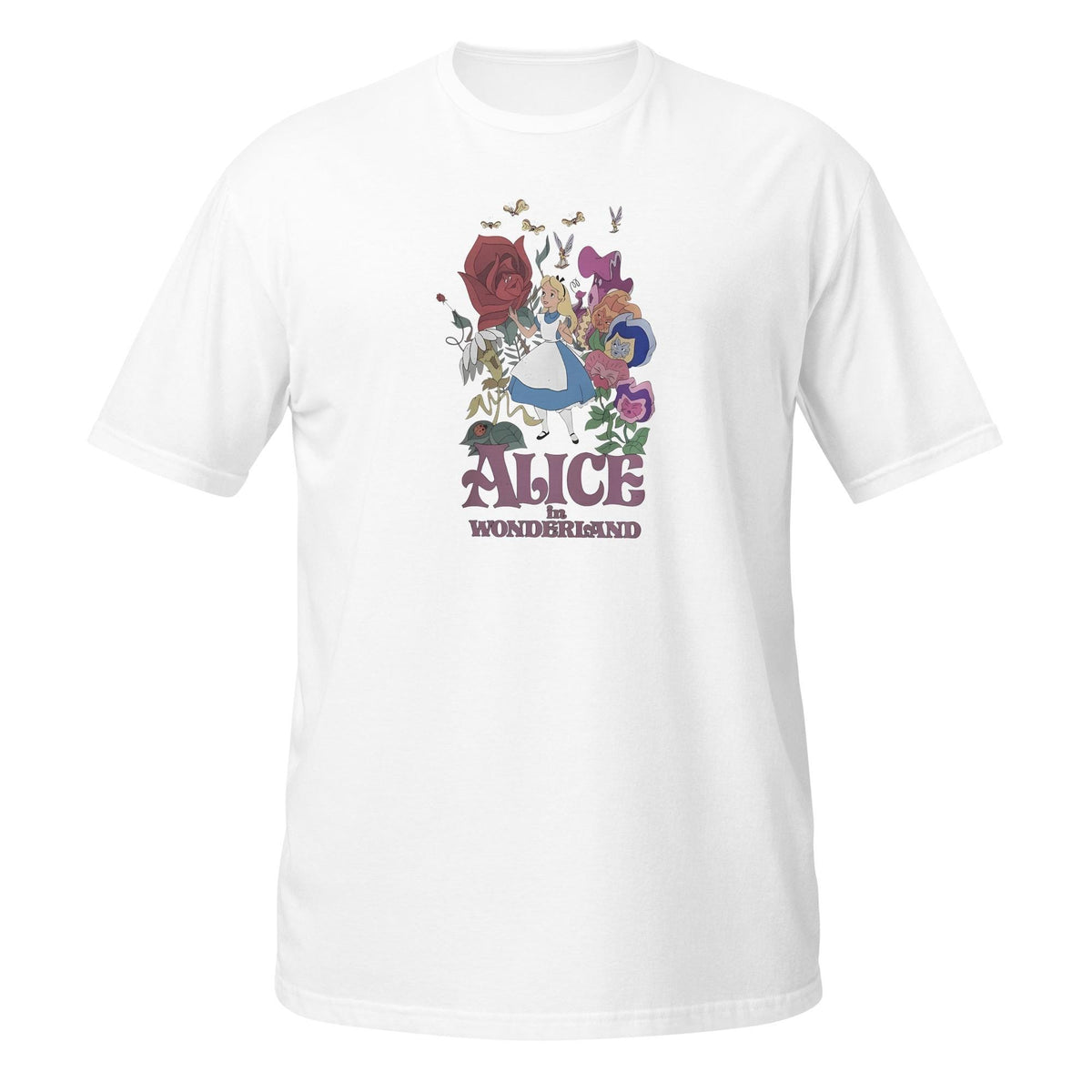 Retro Alice in Wonderland Vintage Disney Tee | Classic Disne — Bella+Canvas Tee fan art by Snagva