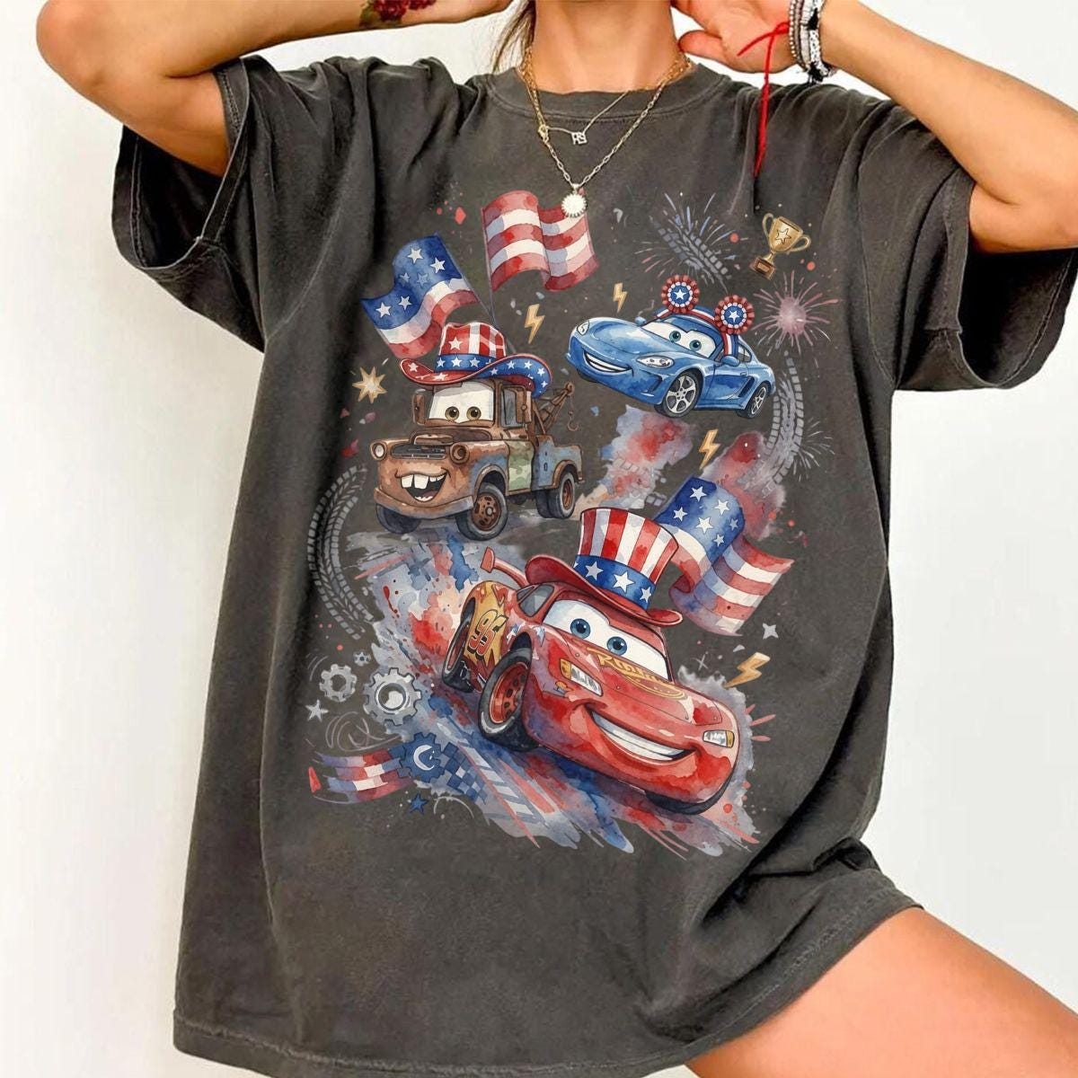 Patriotic Race Car — Gildan Sweatshirt fan art by Snagva