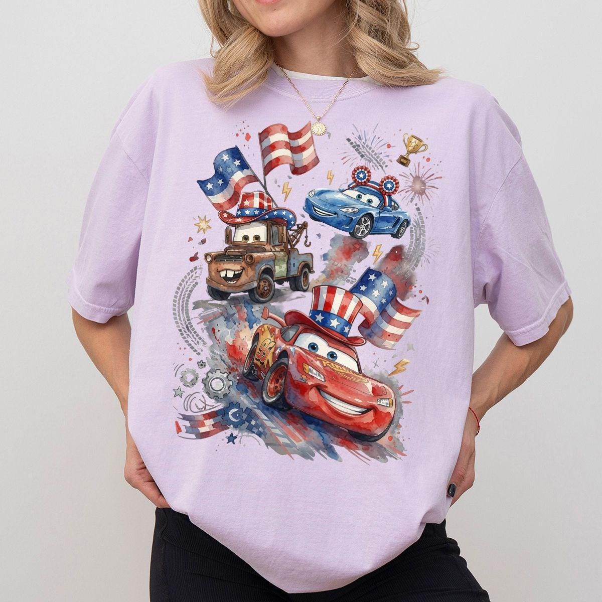 Patriotic Race Car — Gildan Sweatshirt fan art by Snagva (2)