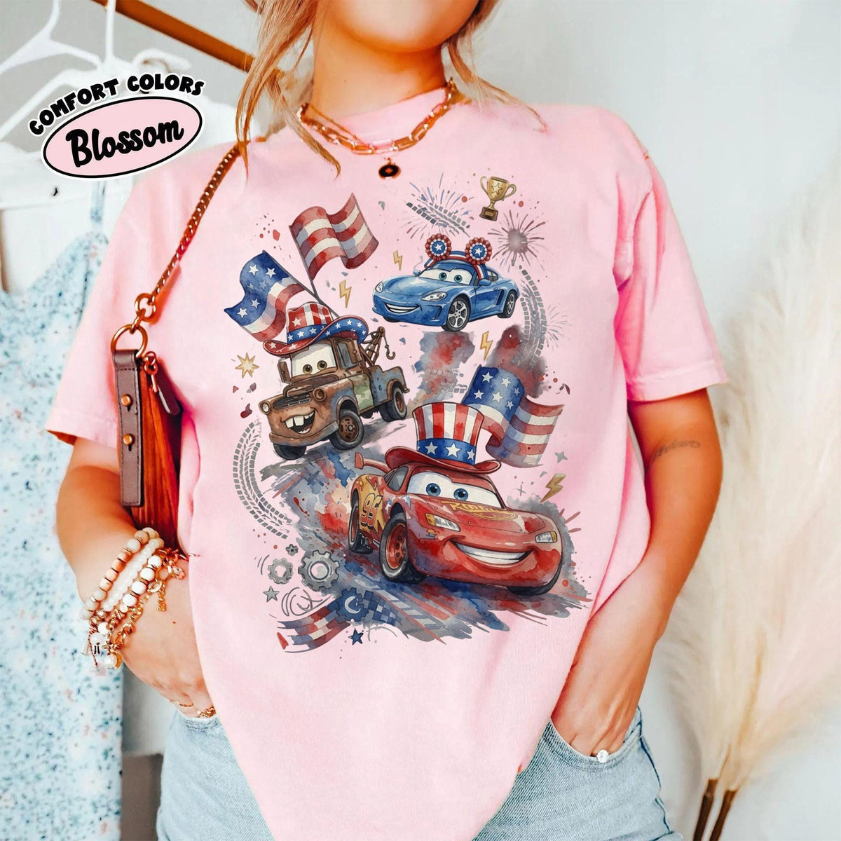 Patriotic Race Car — Comfort Colors Tee fan art by Snagva (4)