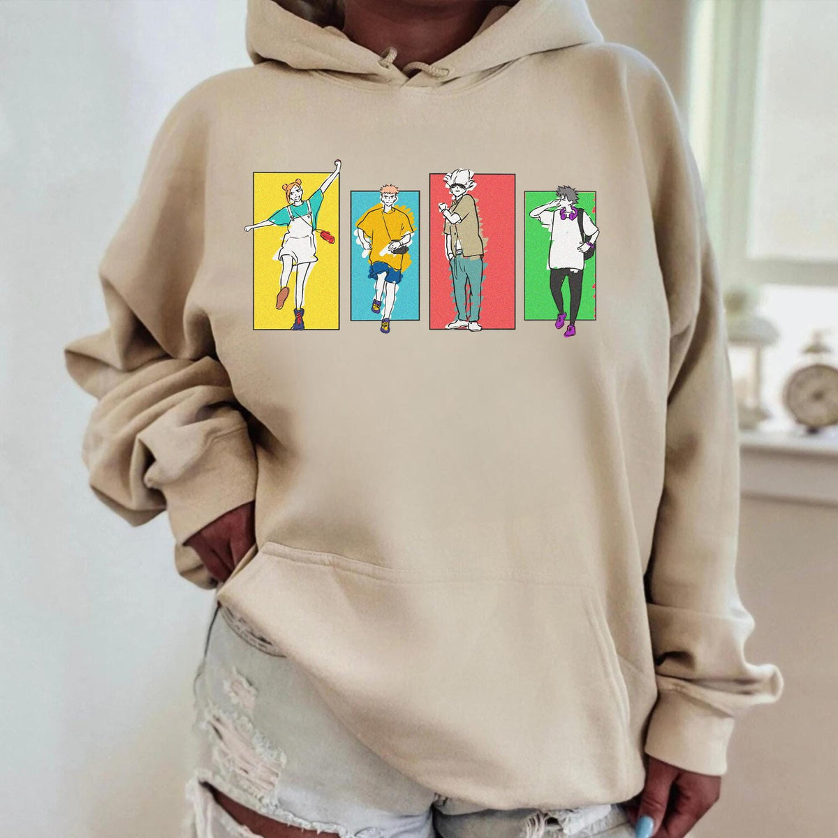 Jujutsu Kaisen Friends — Bella+Canvas Tee fan art by Snagva (3)