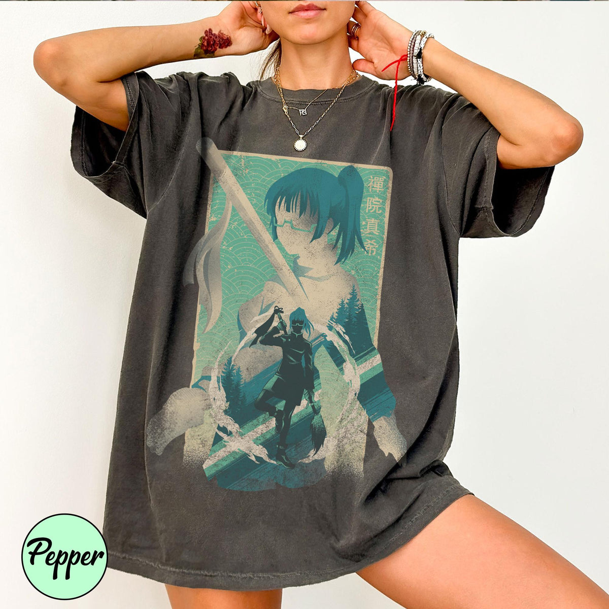 Zenin Maki Anime — Comfort Colors Tee fan art by Snagva (2)