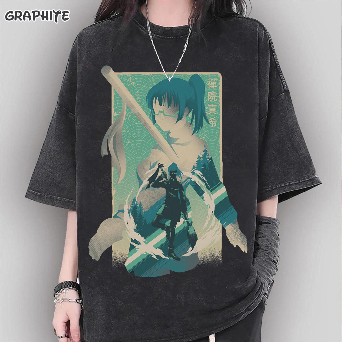 Zenin Maki Anime — Gildan Sweatshirt fan art by Snagva (4)