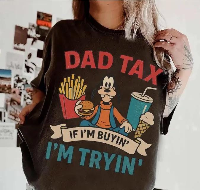 Retro Goofy Dad Tax — Bella+Canvas Tee fan art by Snagva