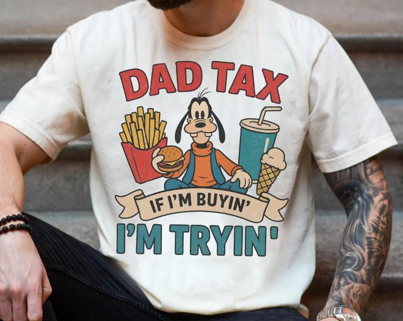 Retro Goofy Dad Tax — Comfort Colors Tee fan art by Snagva (4)