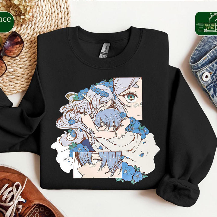 Frieren Beyond Journeys End Anime Tee Elf Mage Fantasy — Bella+Canvas Tee fan art by Snagva