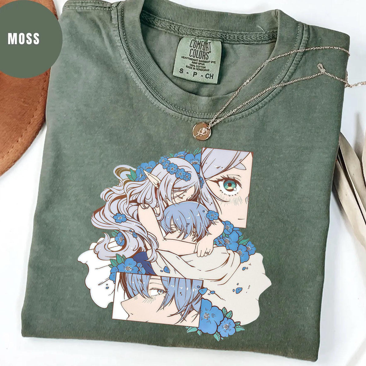 Frieren Beyond Journeys End Anime Tee Elf Mage Fantasy — Gildan Sweatshirt fan art by Snagva (3)