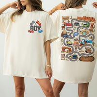 Two Sided Pixar Cars Radiator Springs Map — Gildan Hoodie fan art by Snagva (3)
