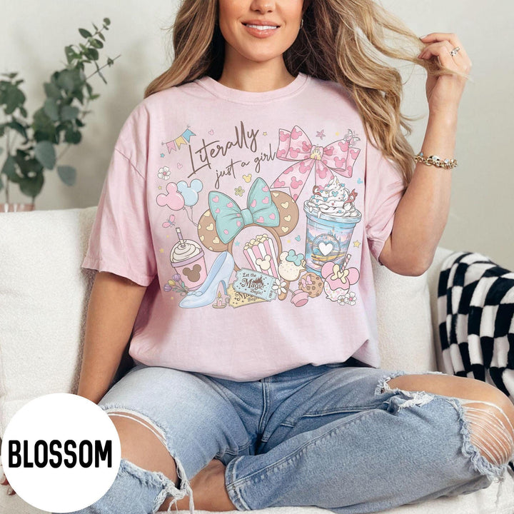 Literally Just A Girl Magic Kingdom — Bella+Canvas Tee fan art by Snagva