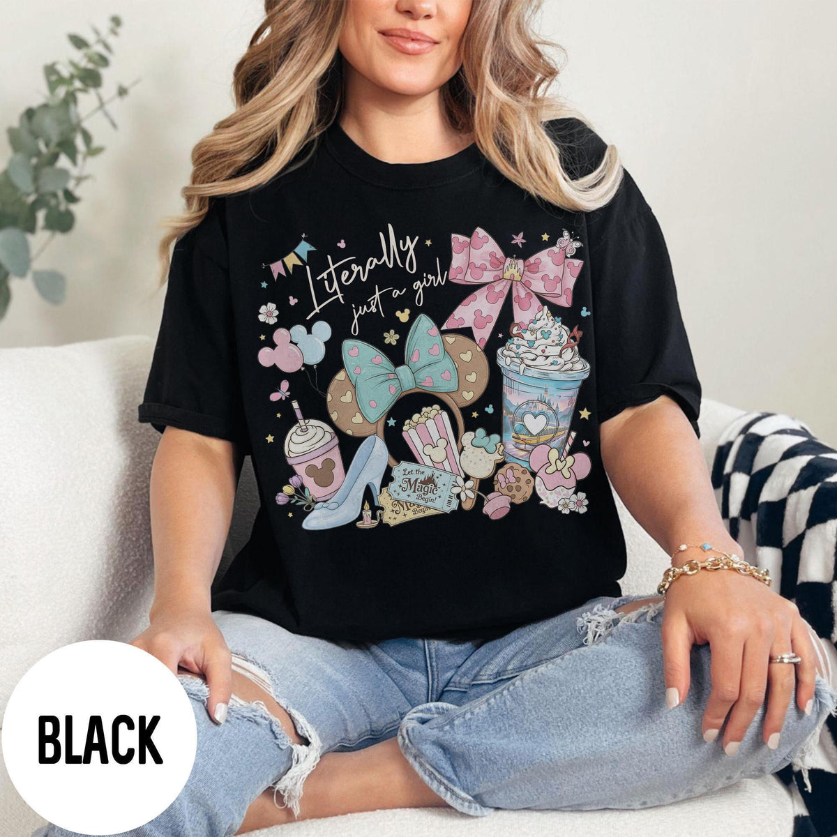 Literally Just A Girl Magic Kingdom — Comfort Colors Tee fan art by Snagva (2)