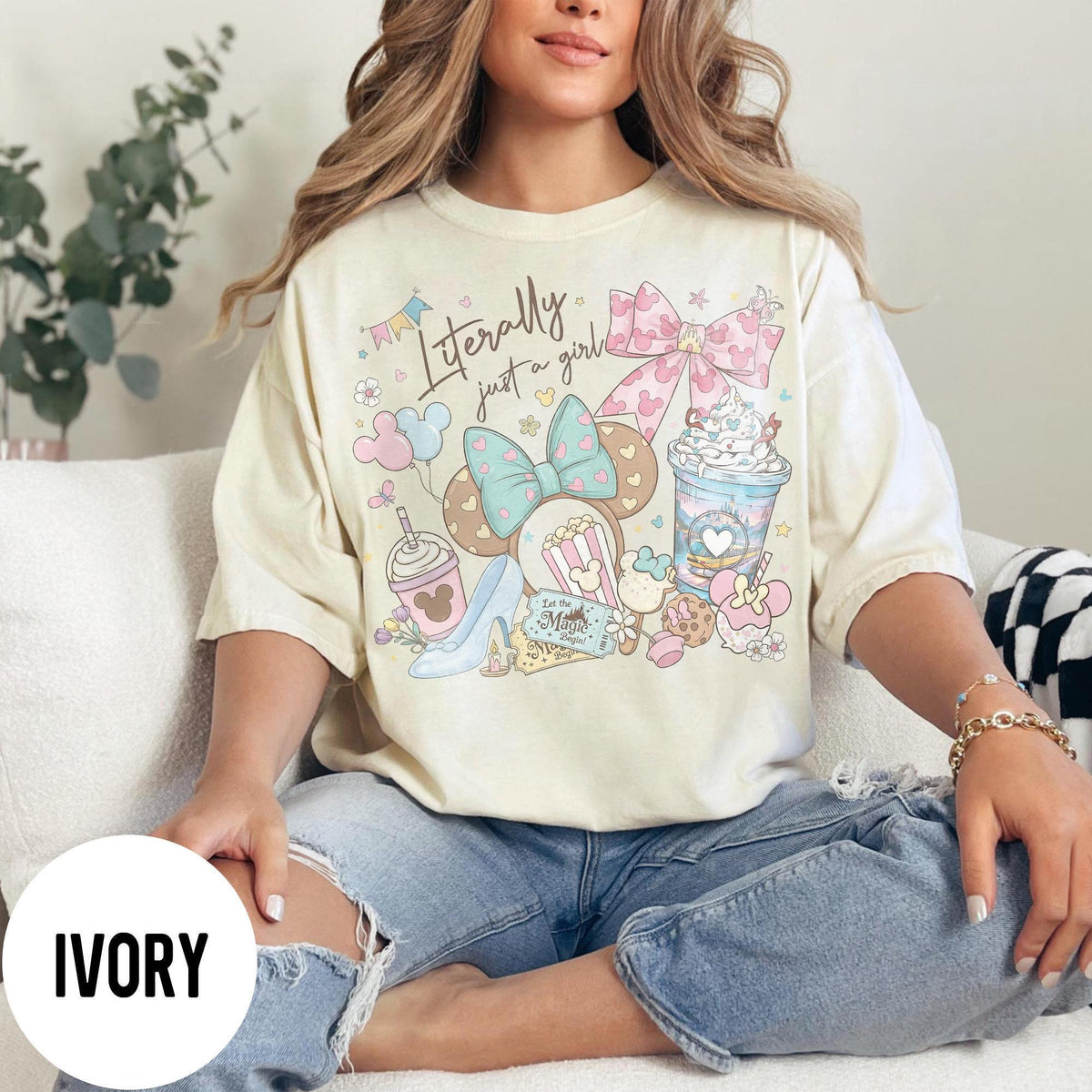 Literally Just A Girl Magic Kingdom — Gildan Sweatshirt fan art by Snagva (5)