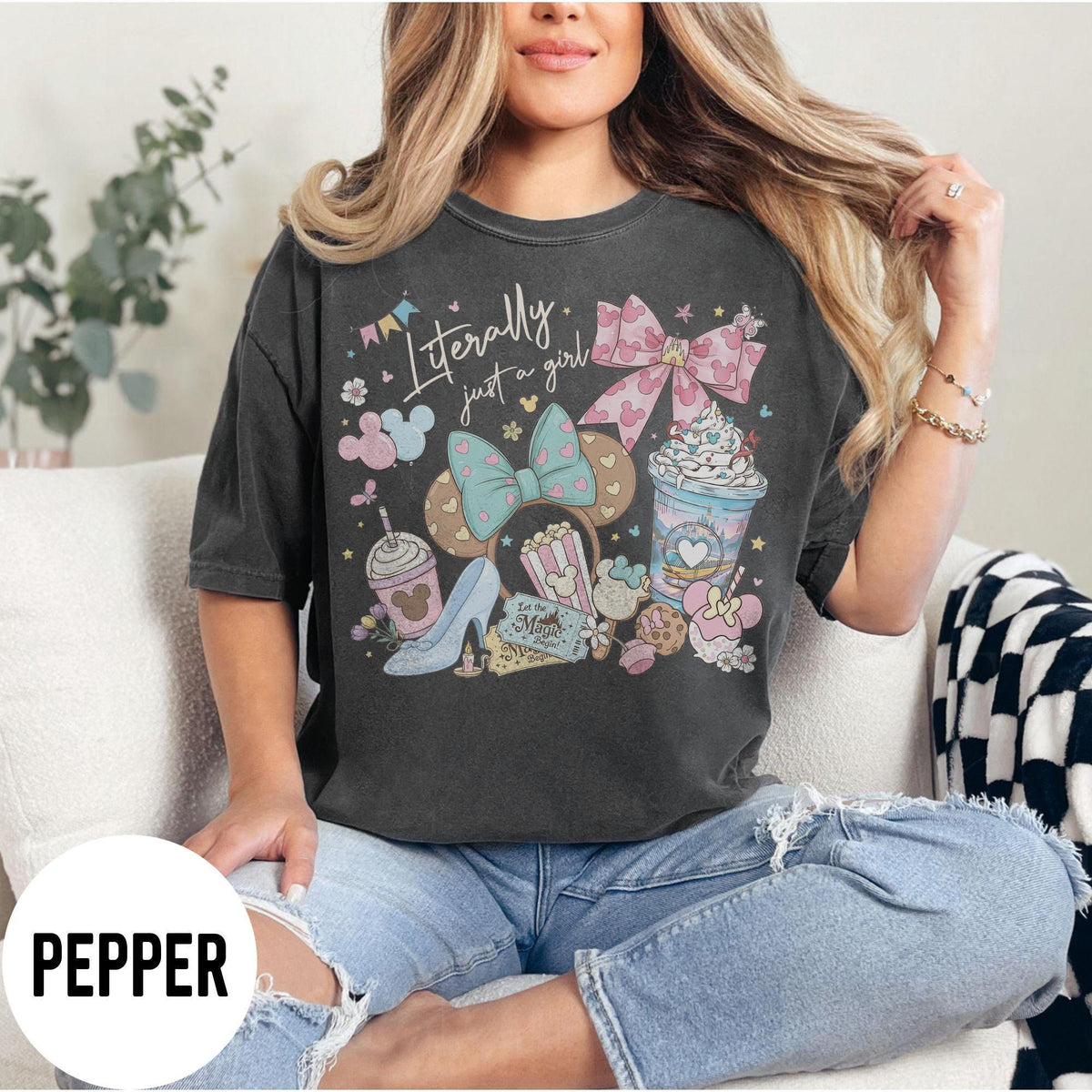 Literally Just A Girl Magic Kingdom — Gildan Hoodie fan art by Snagva (6)
