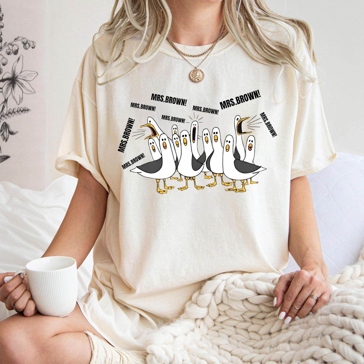 Comfort Colors® Custom Seagulls Teacher — Bella+Canvas Tee fan art by Snagva