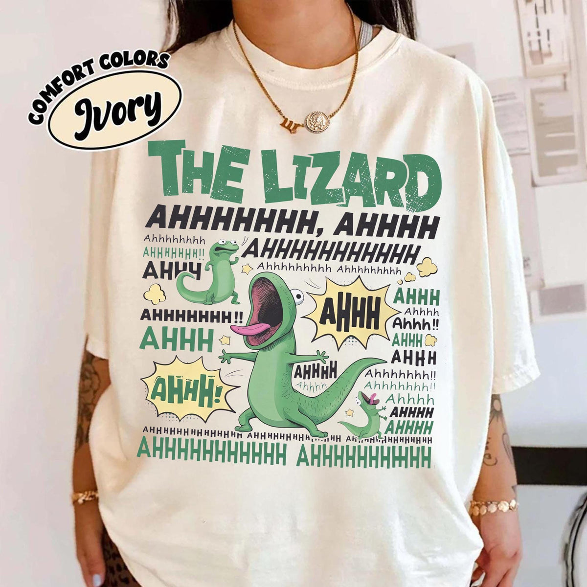 The Lizard Ahhhhh Meme Comfort Colors — Comfort Colors Tee fan art by Snagva