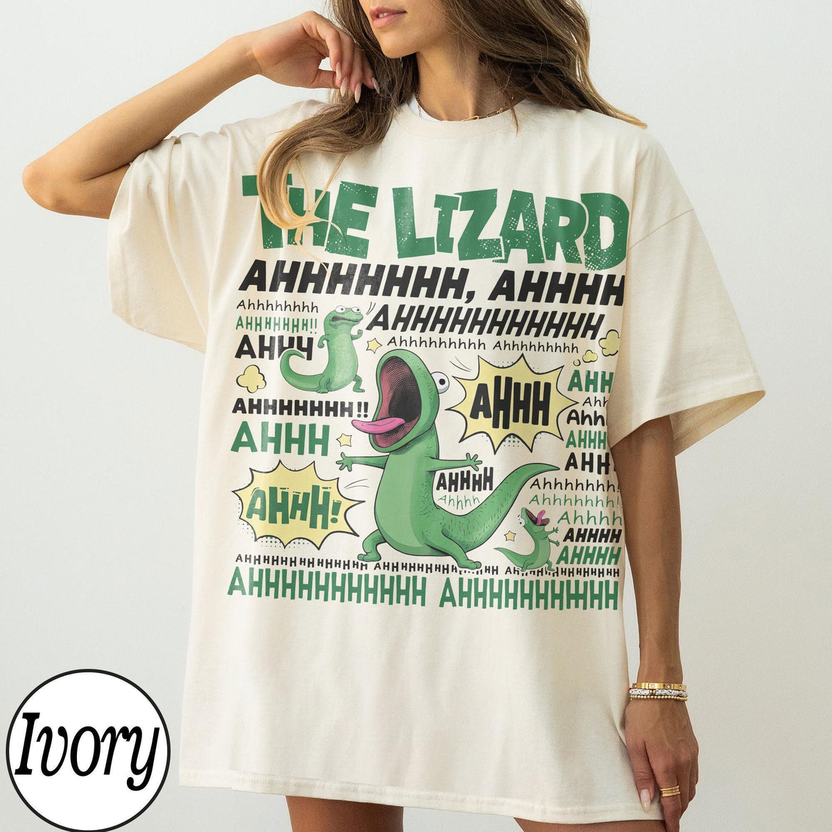The Lizard Ahhhhh Meme Comfort Colors — Gildan Hoodie fan art by Snagva (2)
