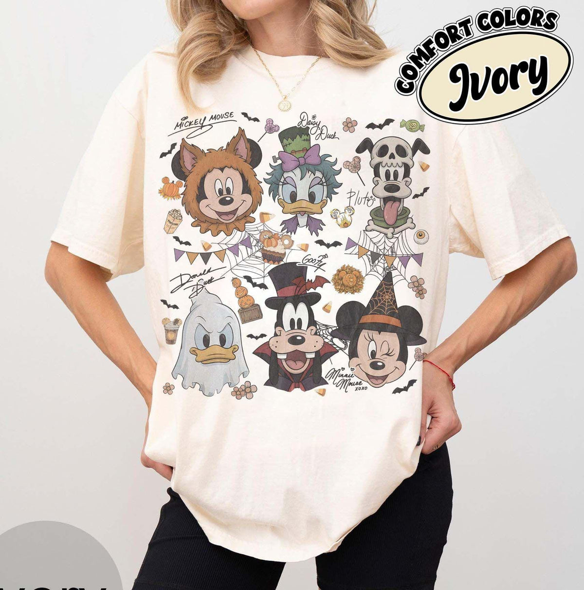 Comfort Color® Coquette Bows Disney Halloween Birthday — Bella+Canvas Tee fan art by Snagva