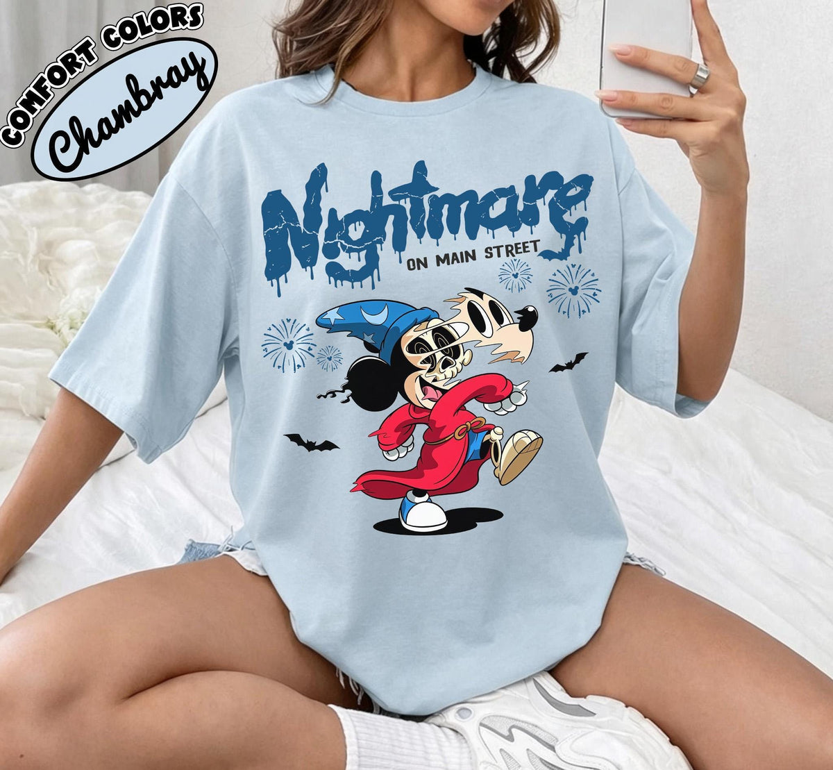 Comfort Colors Nightmare on Main Street Mickey Halloween — Bella+Canvas Tee fan art by Snagva (3)