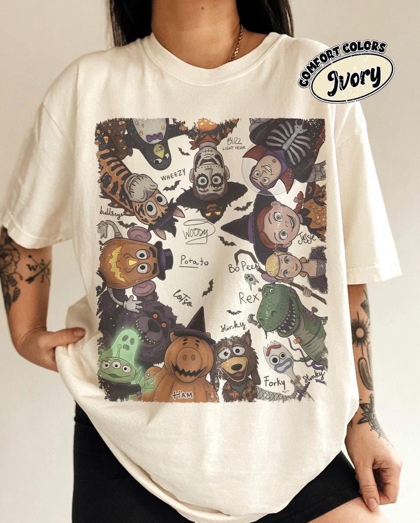 Retro Disney Toy Story Signature Halloween — Gildan Sweatshirt fan art by Snagva (2)