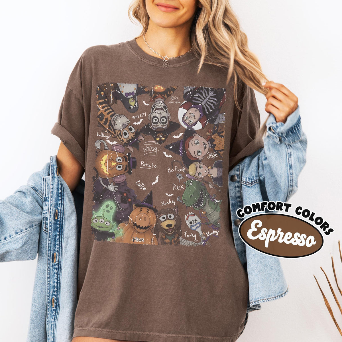 Retro Disney Toy Story Signature Halloween — Bella+Canvas Tee fan art by Snagva (5)