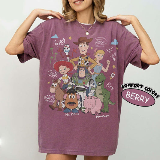 Retro Toy Story Characters Comfort Colors — Gildan Sweatshirt