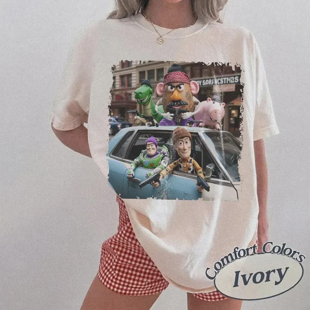 Retro Fun Toy Story Gangster — Gildan Hoodie fan art by Snagva (2)