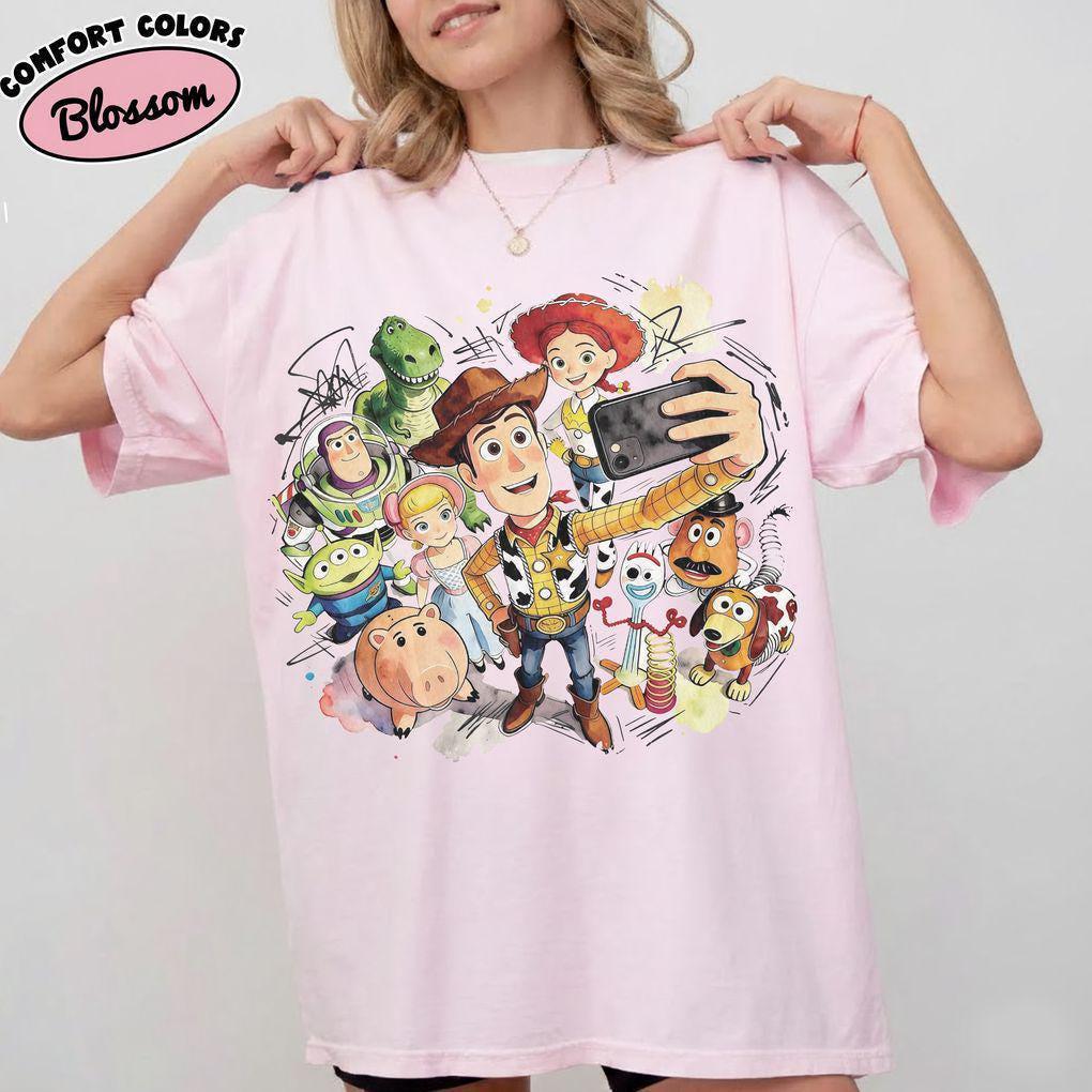 Retro Toy Story Friends Selfie — Comfort Colors Tee fan art by Snagva