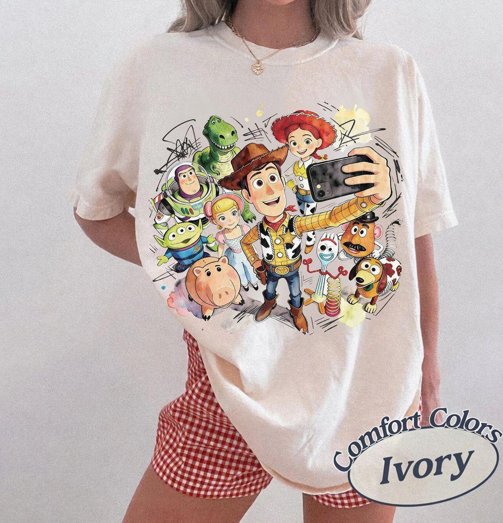 Retro Toy Story Friends Selfie — Bella+Canvas Tee fan art by Snagva (4)