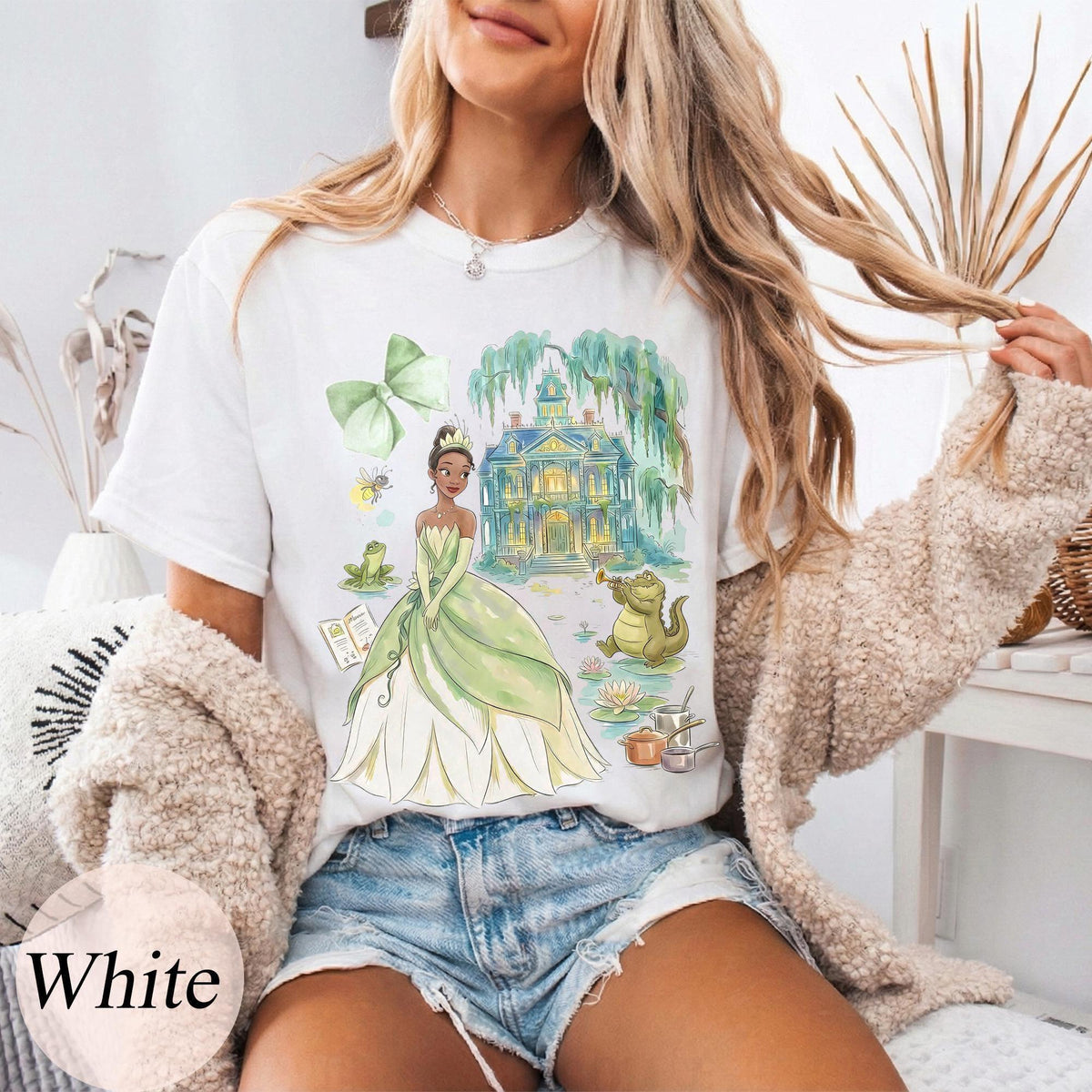 Retro Disney Princess Coquette Bow — Gildan Sweatshirt fan art by Snagva (2)