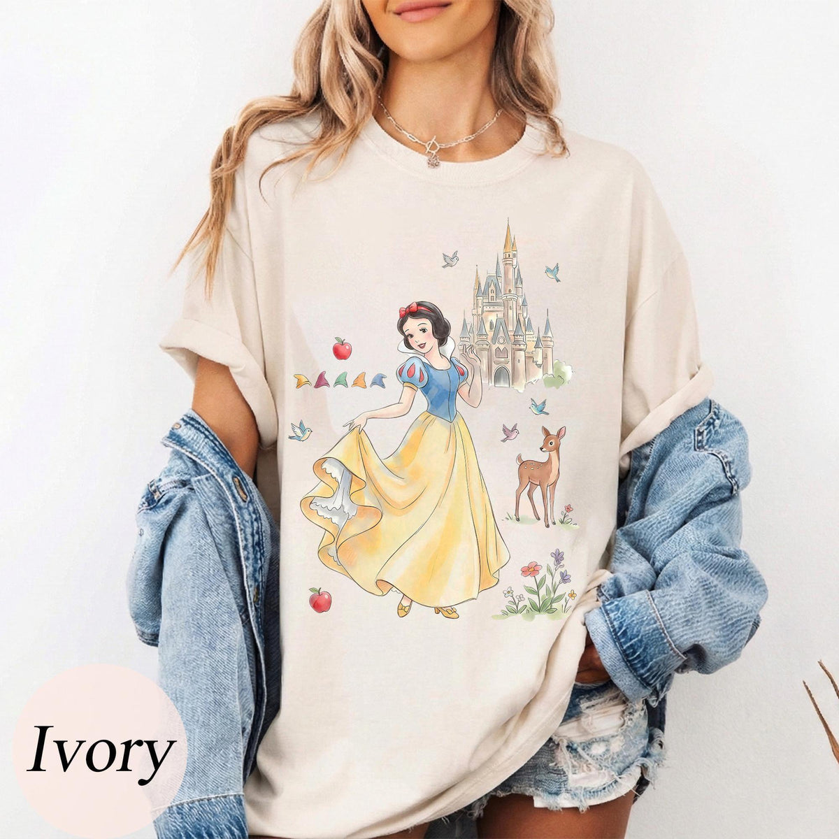 Retro Disney Princess Coquette Bow — Gildan Sweatshirt fan art by Snagva (3)