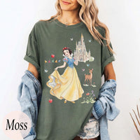 Retro Disney Princess Coquette Bow — Bella+Canvas Tee fan art by Snagva (4)