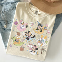 Retro Mickey and Friends Summer Vibes Comfort Colors Shirts — Bella+Canvas Tee fan art by Snagva (2)