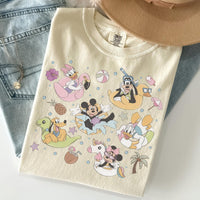Retro Mickey and Friends Summer Vibes Comfort Colors Shirts — Comfort Colors Tee fan art by Snagva (2)