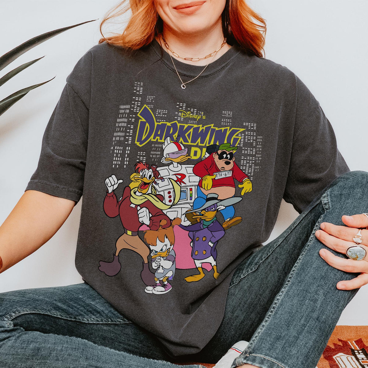 Retro Disney Darkwing Duck — Bella+Canvas Tee fan art by Snagva (4)