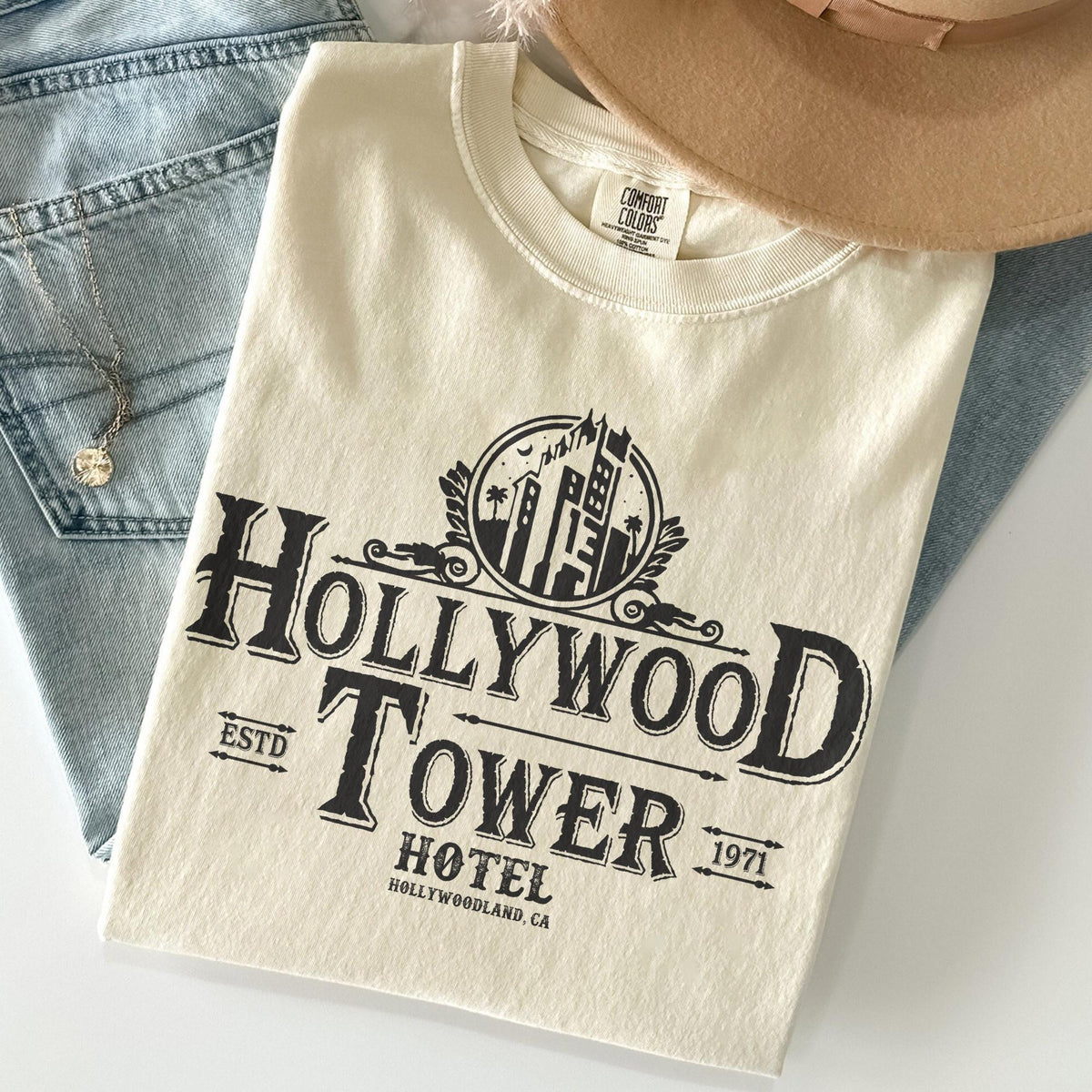Retro Hollywood Tower Hotel — Gildan Hoodie fan art by Snagva (2)