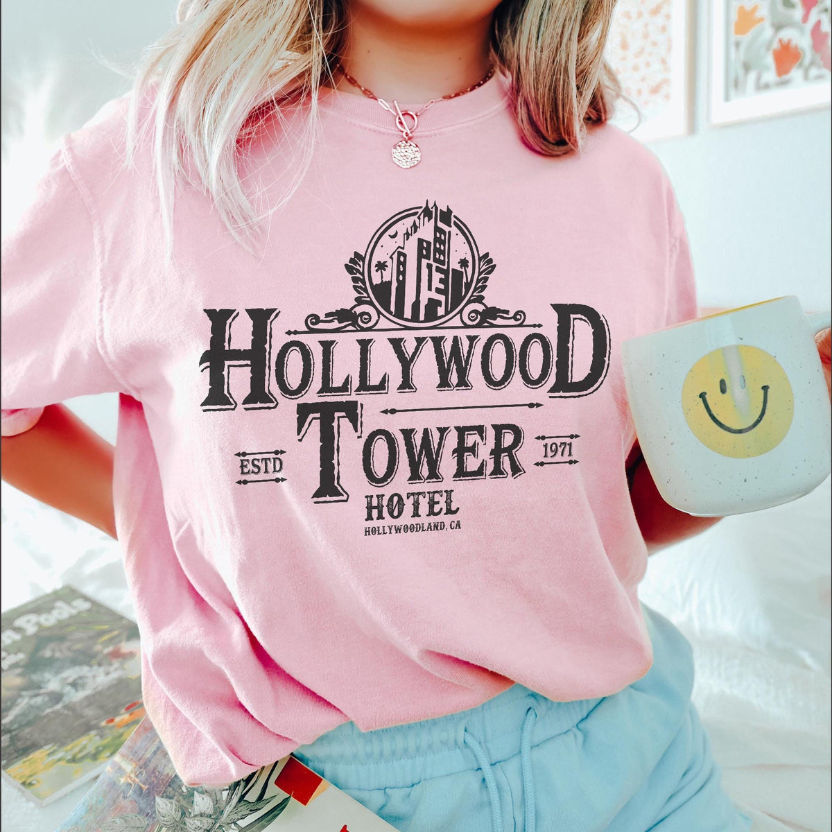 Retro Hollywood Tower Hotel — Bella+Canvas Tee fan art by Snagva (5)