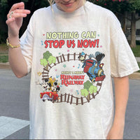 Retro Mickey and Minnie's Runaway Railway Nothing Can Stop U — Comfort Colors Tee fan art by Snagva