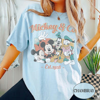 Comfort Colors® Retro Mickey & Co Est 1928 — Bella+Canvas Tee fan art by Snagva (4)
