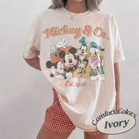 Comfort Colors® Retro Mickey & Co Est 1928 — Bella+Canvas Tee fan art by Snagva (5)