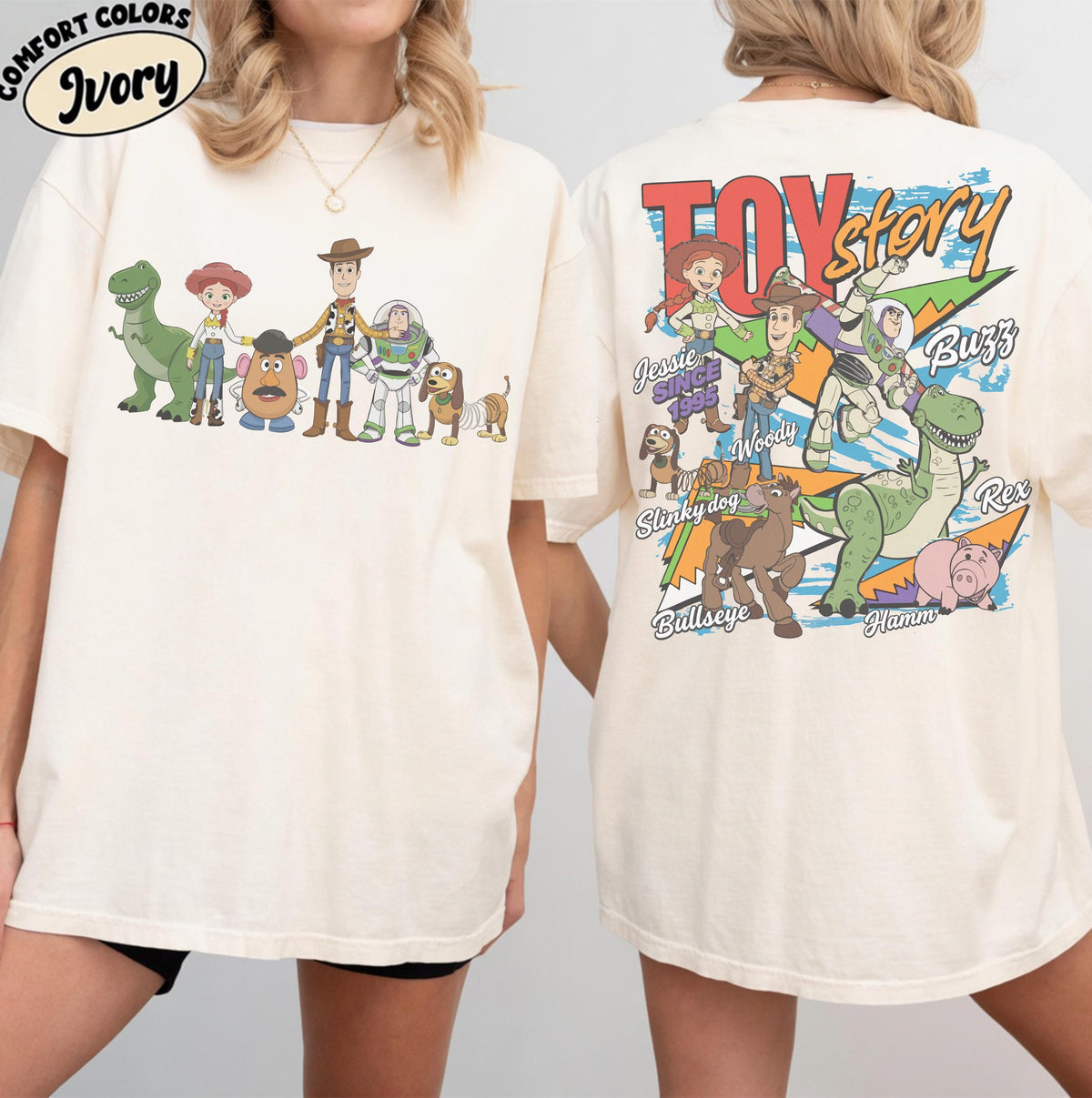 Toy Story 1995 Retro Comfort Colors — Gildan Hoodie fan art by Snagva (5)