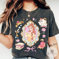 Coquette Disney Belle Princess — Bella+Canvas Tee fan art by Snagva