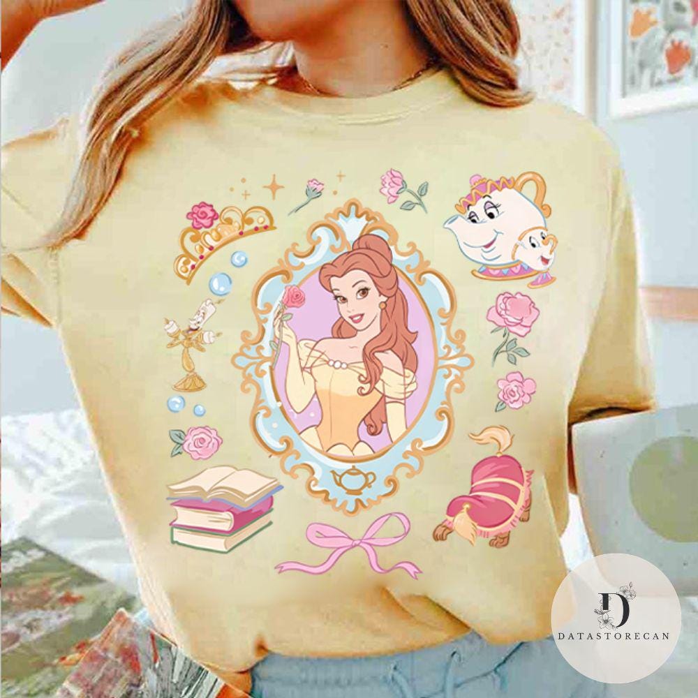 Coquette Disney Belle Princess — Gildan Hoodie fan art by Snagva (3)